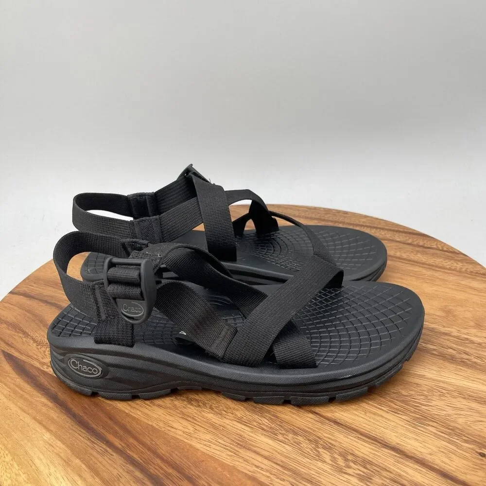CHACO Z Volv Sandals Mens Size 8 Black Open Toe Ecotread Sport Comfort Strappy